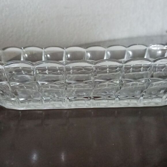 Oval glass dish with handle /jewerly dish /sauce dish - Picture 7 of 7